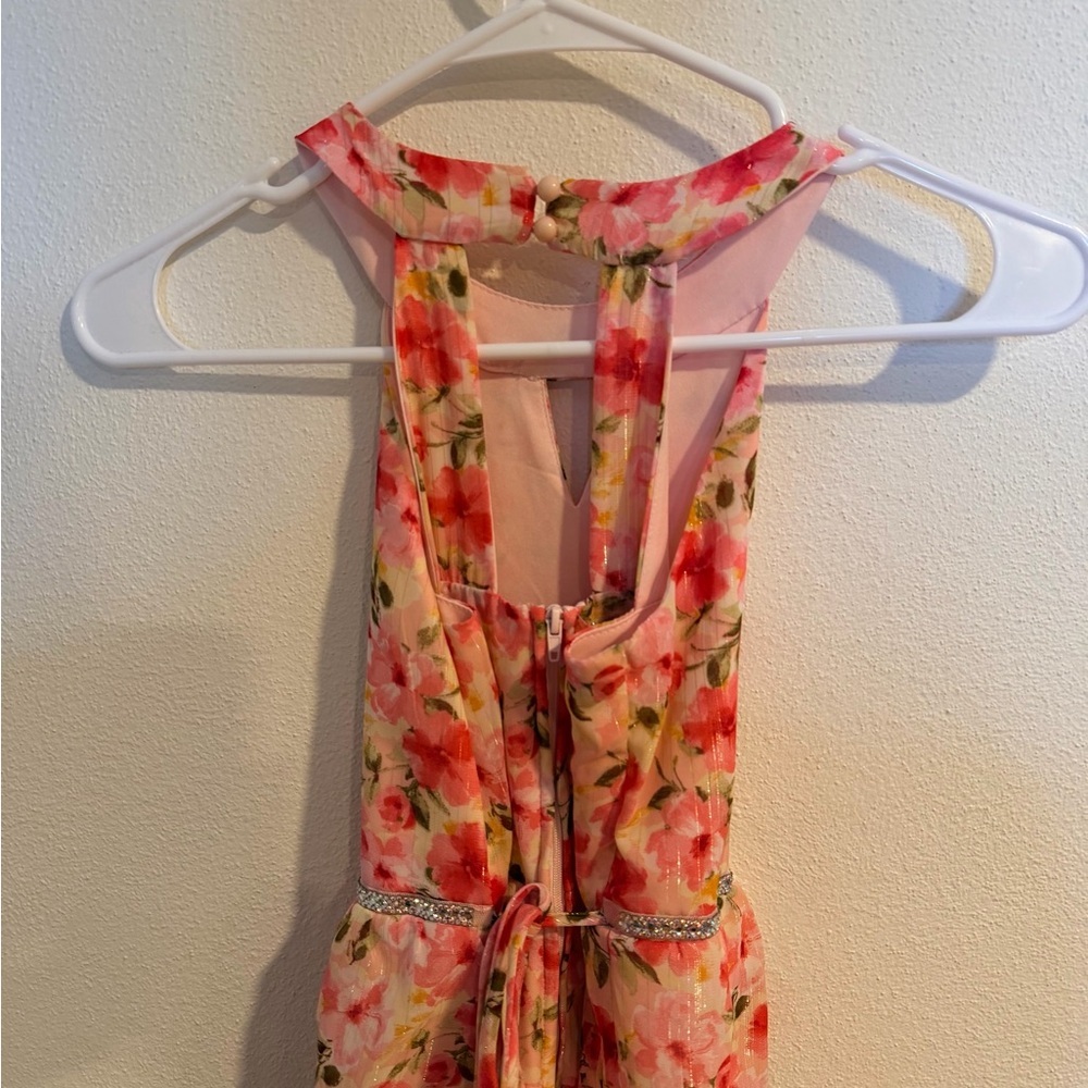 Speechless Kids Pink Floral Ruffled Tiered Dress Size 10 Easter Party Spring - Picture 5 of 5